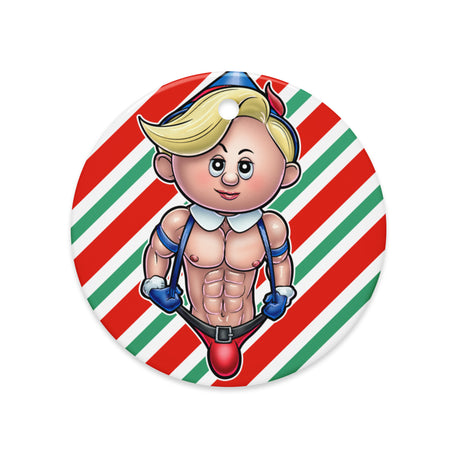 Elfin Good Time (Ceramic Ornament)-Ceramic Ornament-Swish Embassy