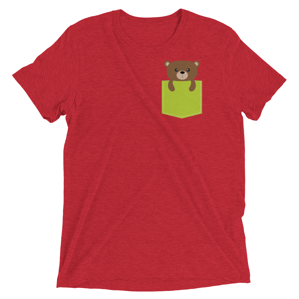 Faux Pocket Bear (Triblend)-Triblend T-Shirt-Swish Embassy