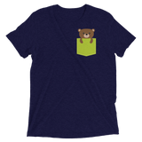 Faux Pocket Bear (Triblend)-Triblend T-Shirt-Swish Embassy