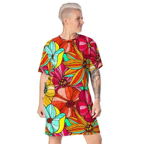 Festive Flowers (Kaftan Shirt)-Kaftan Shirt-Swish Embassy