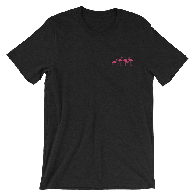 Flamingo (Embroidered T-Shirt)-Embroidered T-Shirts-Swish Embassy