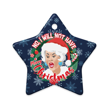 GG No I Will Not Have A Merry Xmas (Ceramic Ornament)-Ceramic Ornament-Swish Embassy