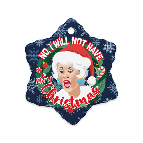 GG No I Will Not Have A Merry Xmas (Ceramic Ornament)-Ceramic Ornament-Swish Embassy