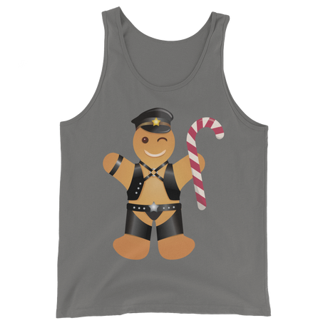 Gingerbread Leather Man (Tank Top)-Christmas Tanks-Swish Embassy