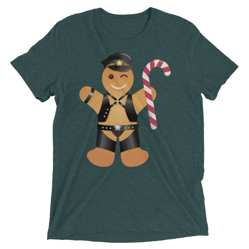 Gingerbread Leather Man (Triblend)-Triblend T-Shirt-Swish Embassy