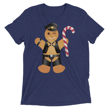 Gingerbread Leather Man (Triblend)-Triblend T-Shirt-Swish Embassy