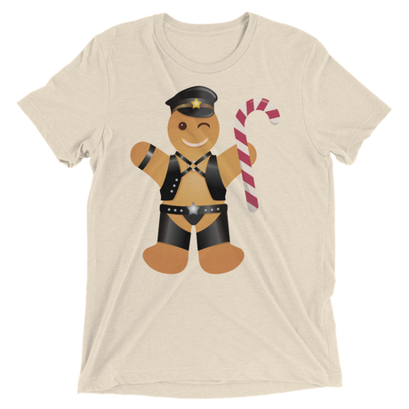 Gingerbread Leather Man (Triblend)-Triblend T-Shirt-Swish Embassy