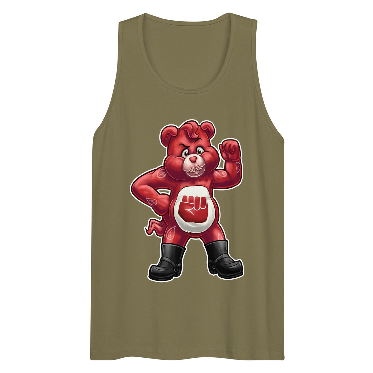 Hanky Bear - Red (Tank Top)-Tank Top-Swish Embassy