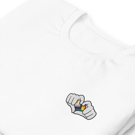 Heart Hands Pride (Embroidered)-T-Shirts-Swish Embassy