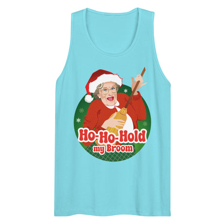 Ho Ho Hold My Broom (Tank top)-Christmas Tank Tops-Swish Embassy