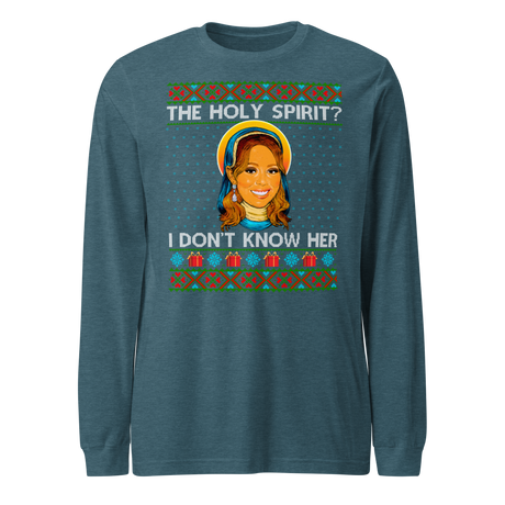 Holy Spirit? I Don't Know Her (Ugly Christmas)-T-Shirts-Swish Embassy