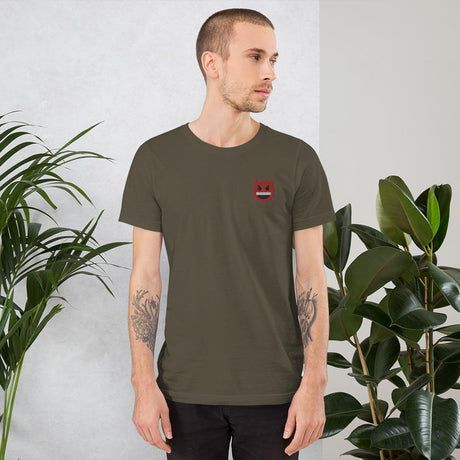 Horned Devil (Embroidered)-Embroidered T-Shirts-Swish Embassy