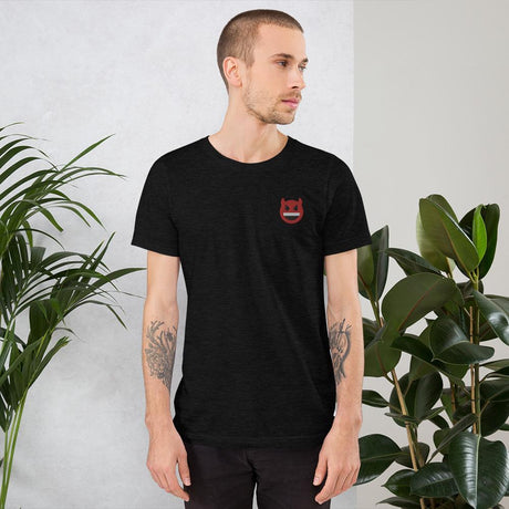 Horned Devil (Embroidered)-Embroidered T-Shirts-Swish Embassy