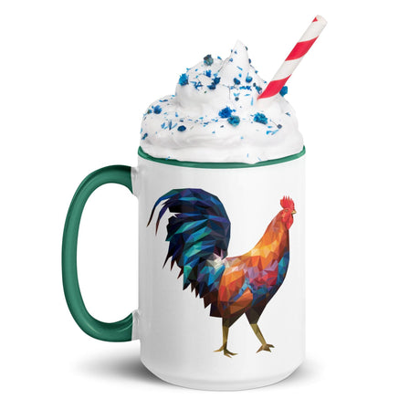 Huge Polygon Rooster (Mug)-Mugs-Swish Embassy