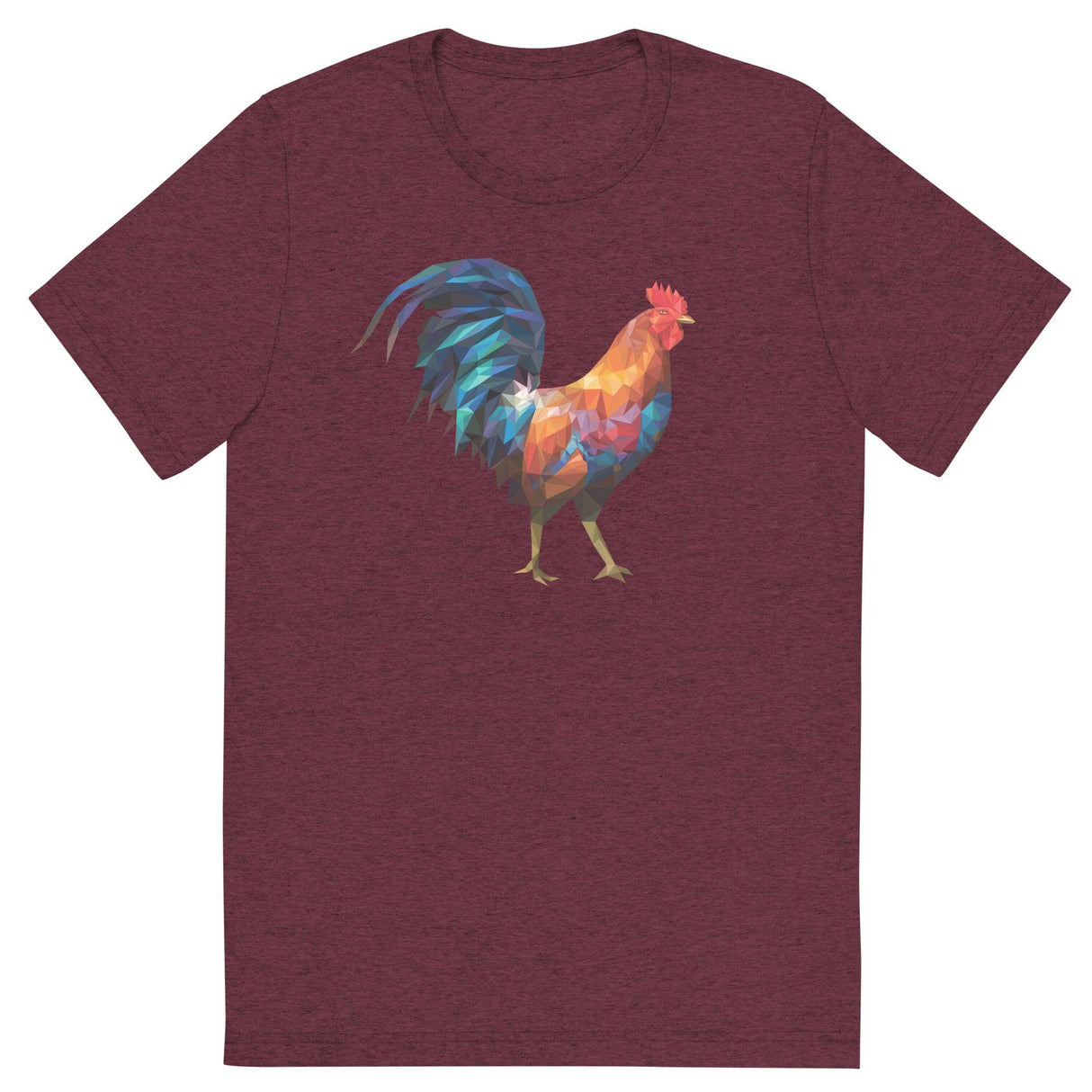 Huge Polygon Rooster (Retail Triblend)-Triblend T-Shirt-Swish Embassy