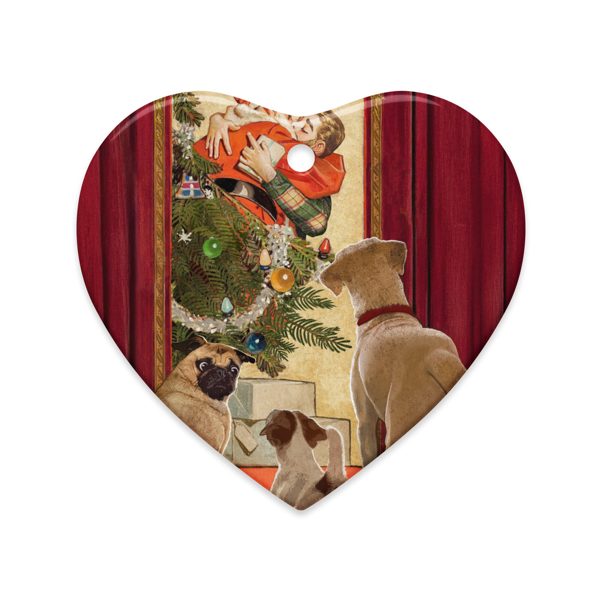 I Saw Daddy Kissing Santa Claus (Ceramic ornament)-Ceramic Ornament-Swish Embassy