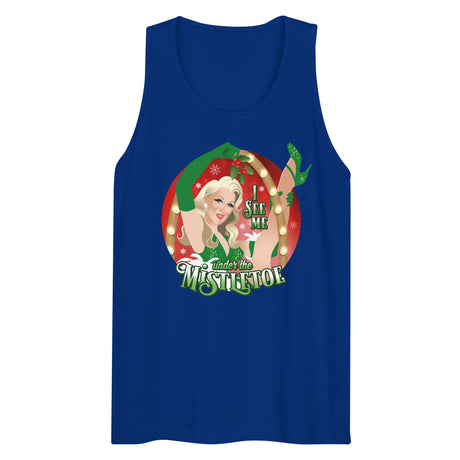 I See Me Under the Mistletoe (Tank top)-Christmas Tank Tops-Swish Embassy