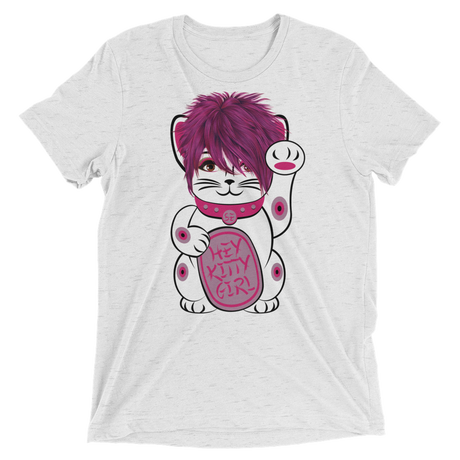 Kitty Girl (Triblend)-Triblend T-Shirt-Swish Embassy