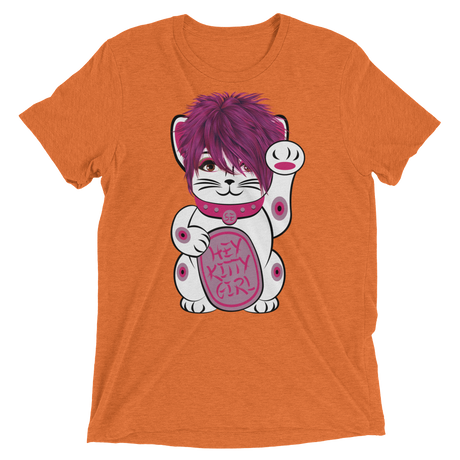 Kitty Girl (Triblend)-Triblend T-Shirt-Swish Embassy