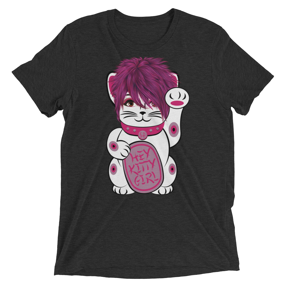 Kitty Girl (Triblend)-Triblend T-Shirt-Swish Embassy