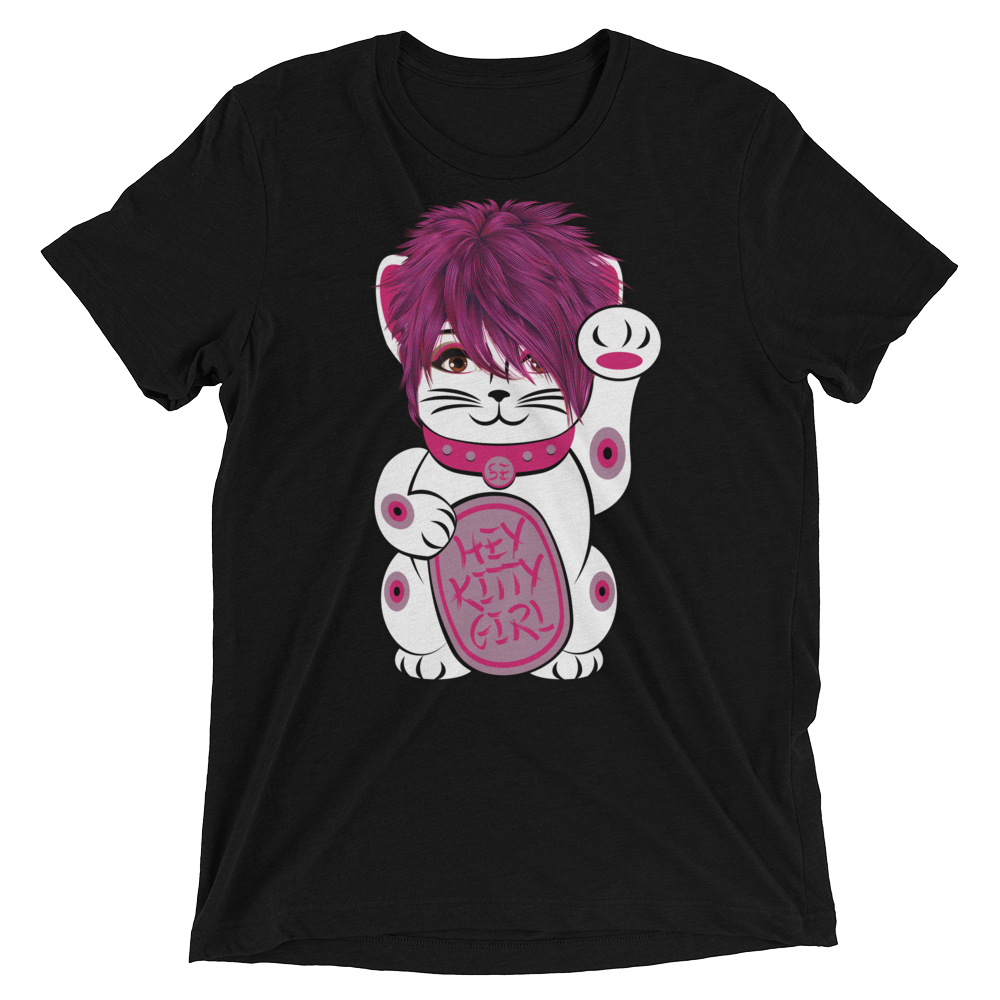 Kitty Girl (Triblend)-Triblend T-Shirt-Swish Embassy