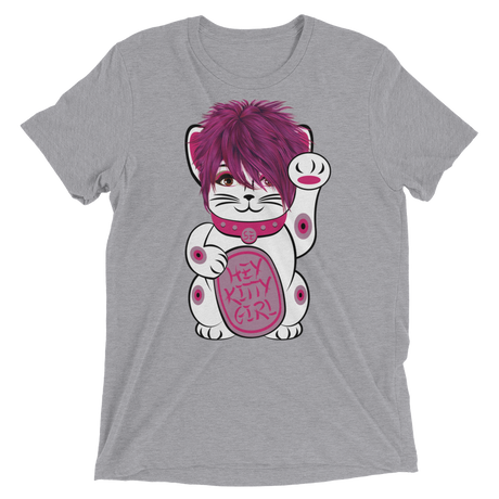 Kitty Girl (Triblend)-Triblend T-Shirt-Swish Embassy