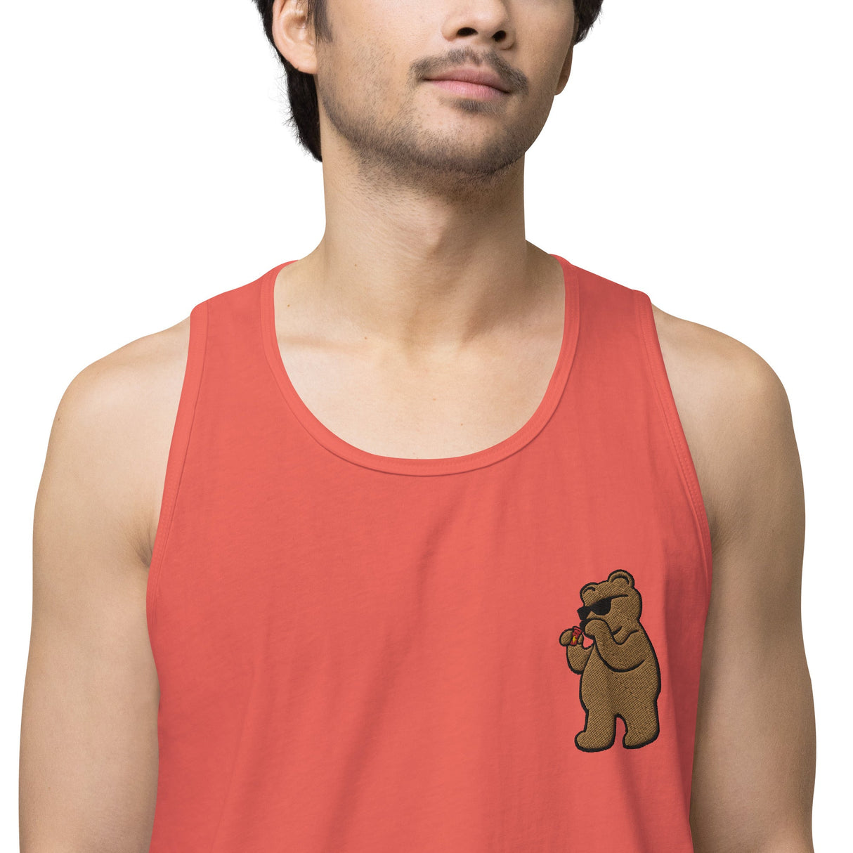 Leather Cleaner Bear (Embroidered - Tank Top)-Tank Top-Swish Embassy