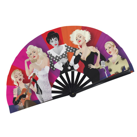 Material Girl (Folding Clack Fan)-Folding Fans-Swish Embassy