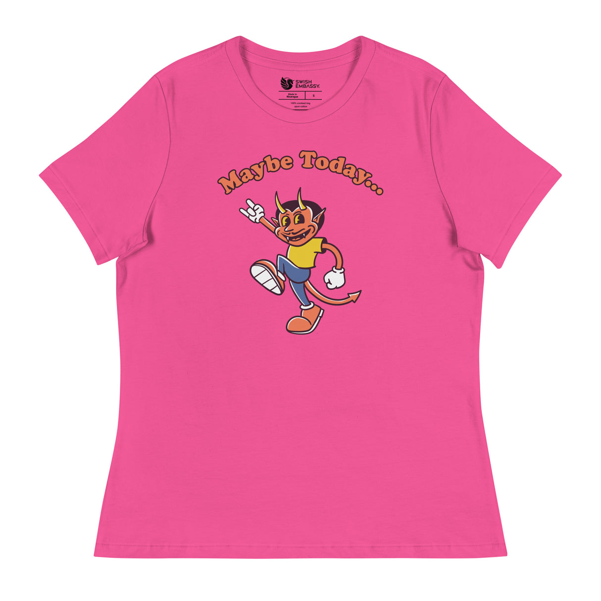 Maybe Today (Women's Relaxed T-Shirt)-Women's T-Shirts-Swish Embassy