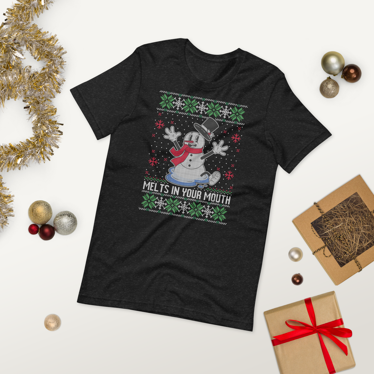 Melts In Your Mouth (Ugly Christmas)-Christmas T-Shirts-Swish Embassy