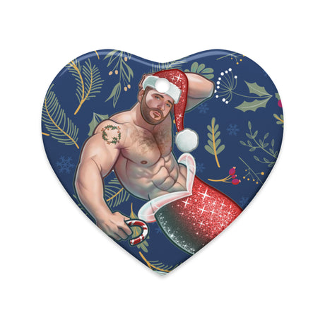 Merman Christmas (Ceramic Ornament)-Ceramic Ornament-Swish Embassy