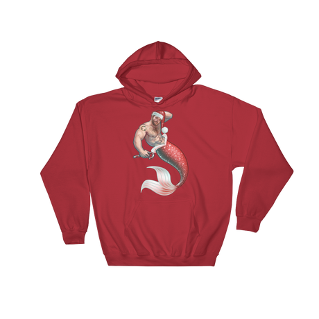 Merman Christmas (Hoodie)-Hoodie-Swish Embassy