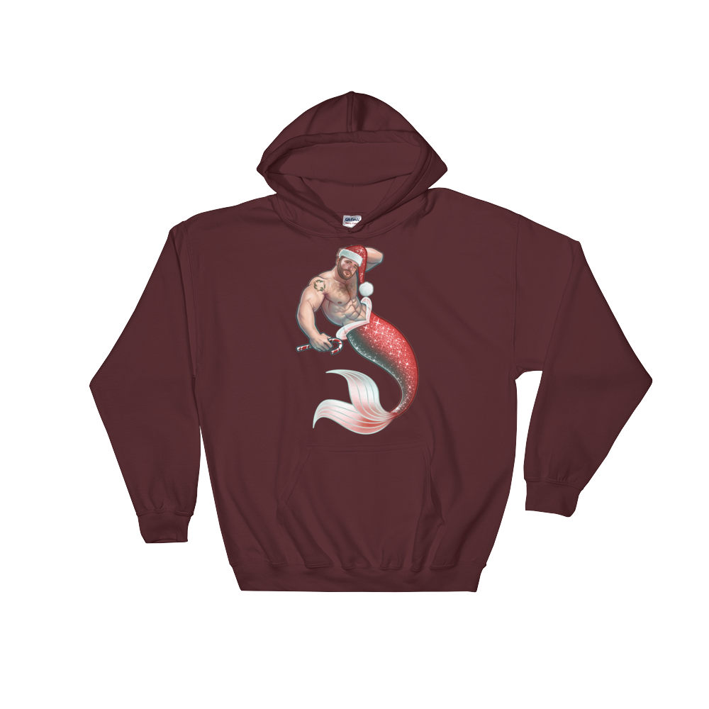 Merman Christmas (Hoodie)-Hoodie-Swish Embassy