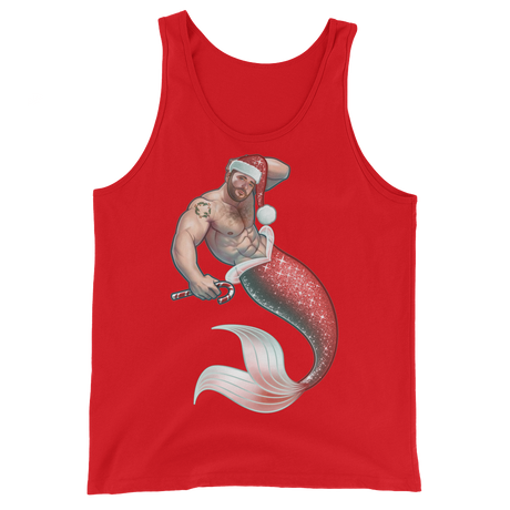Merman Christmas (Tank Top)-Christmas Tanks-Swish Embassy