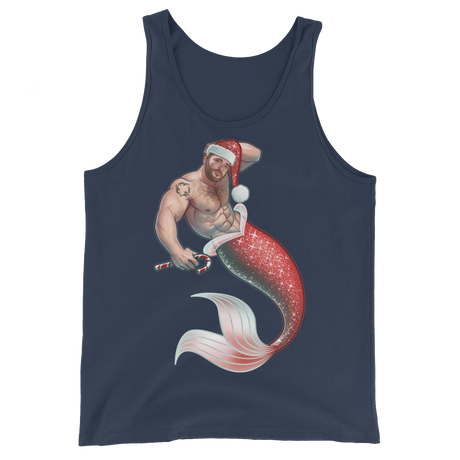 Merman Christmas (Tank Top)-Christmas Tanks-Swish Embassy