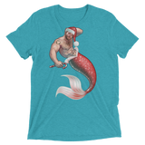 Merman Christmas (Triblend)-Triblend T-Shirt-Swish Embassy