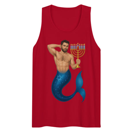 Mermenorah (Tank top)-Christmas Tank Tops-Swish Embassy