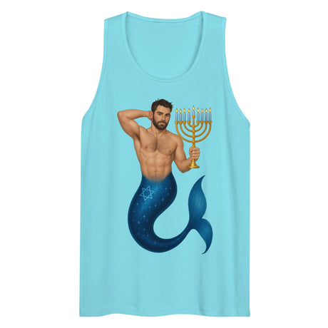 Mermenorah (Tank top)-Christmas Tank Tops-Swish Embassy