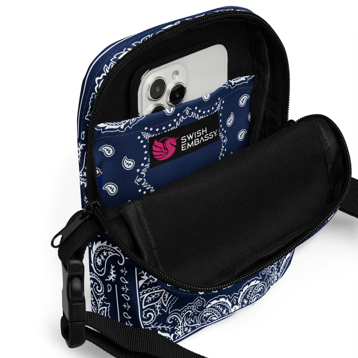 Navy Hanky (Crossbody Bag)-Crossbody Bag-Swish Embassy