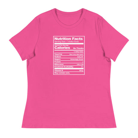 Nutritional Facts (Women's Relaxed T-Shirt)-Women's T-Shirts-Swish Embassy