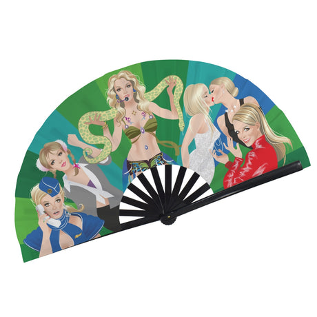 Oops (Folding Clack Fan)-Folding Fans-Swish Embassy