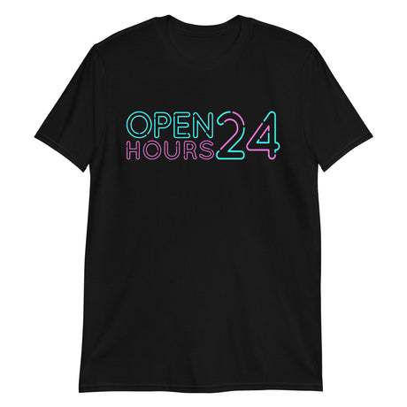 Open 24 Hours (Text Shirt)-Text Shirt-Swish Embassy