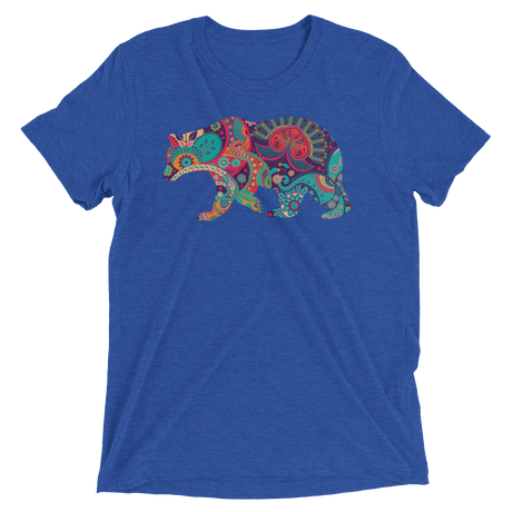 Paisley Bear (Triblend)-Triblend T-Shirt-Swish Embassy