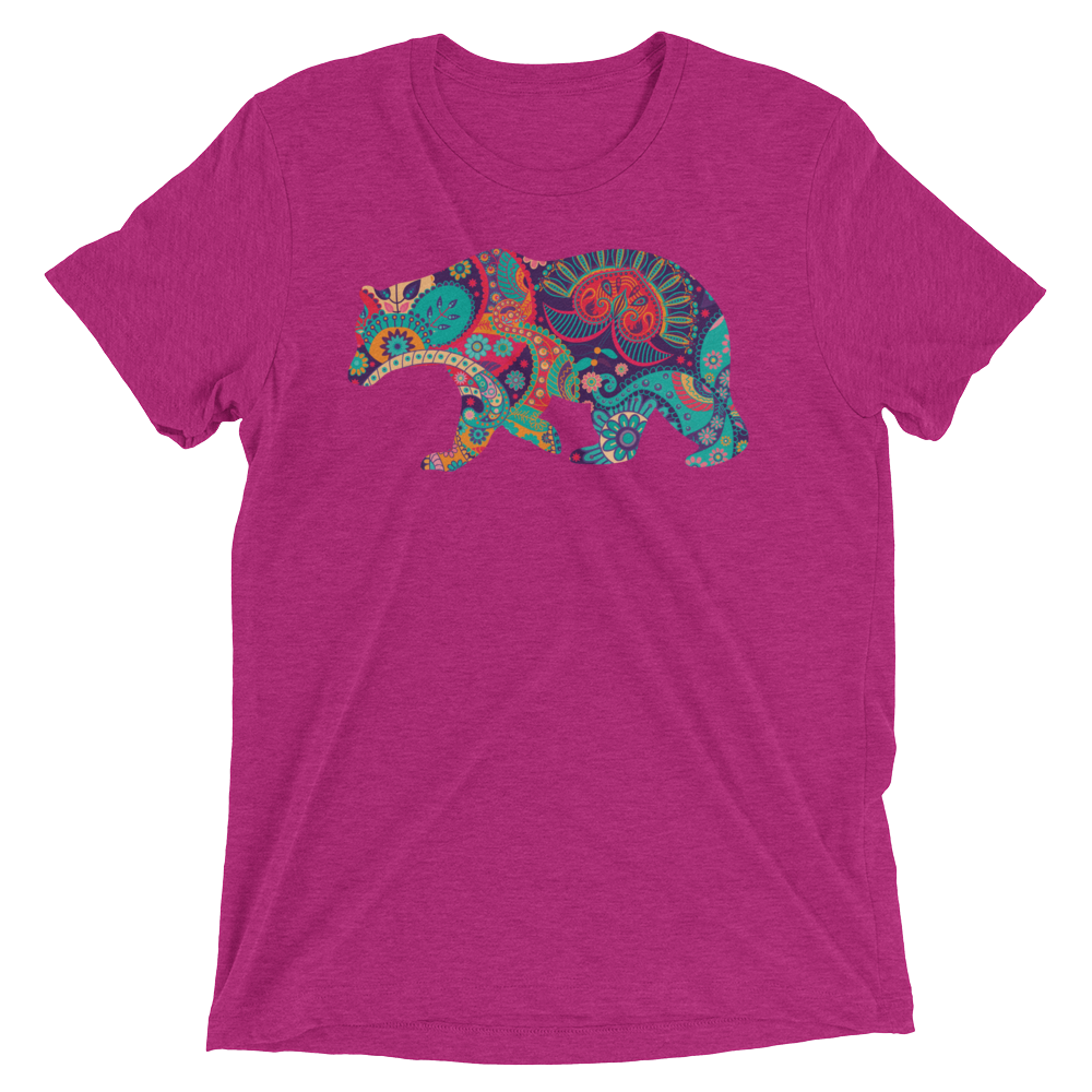 Paisley Bear (Triblend)-Triblend T-Shirt-Swish Embassy