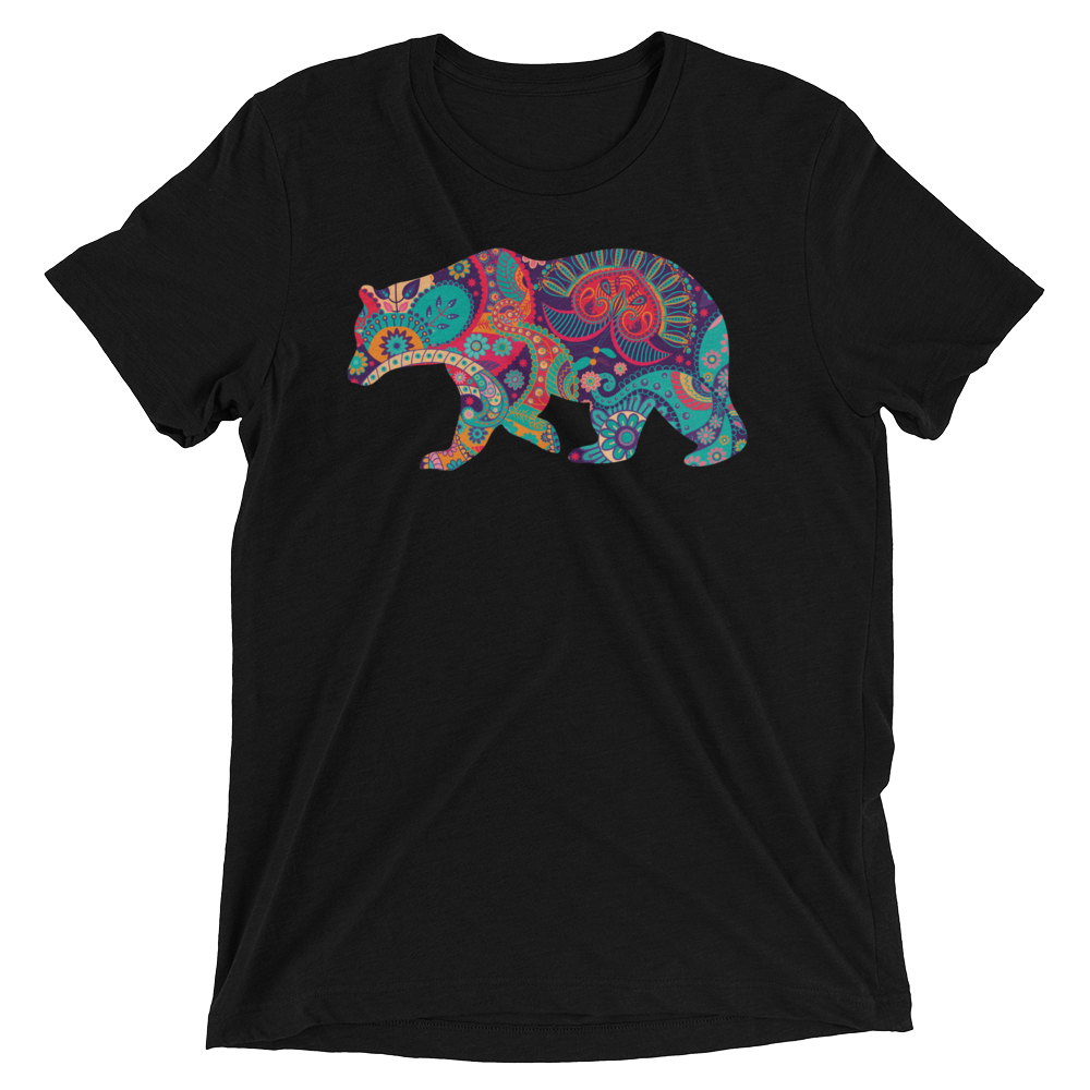 Paisley Bear (Triblend)-Triblend T-Shirt-Swish Embassy