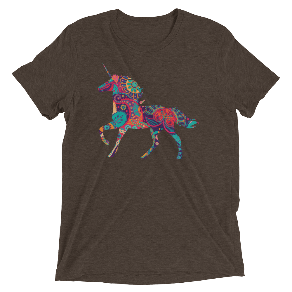 Paisley Unicorn (Triblend)-Triblend T-Shirt-Swish Embassy