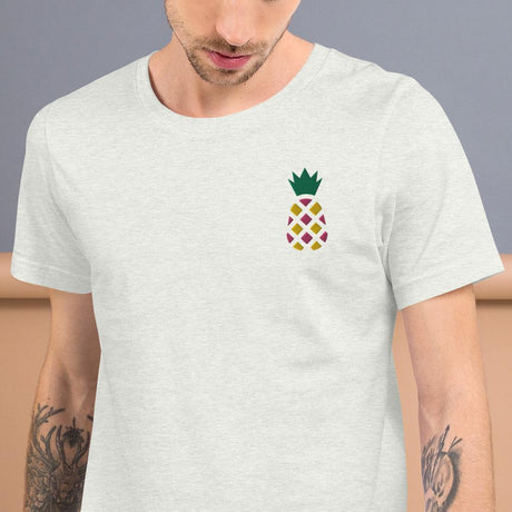 Pineapple (Embroidered)-Embroidered T-Shirts-Swish Embassy