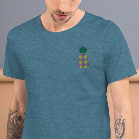 Pineapple (Embroidered)-Embroidered T-Shirts-Swish Embassy