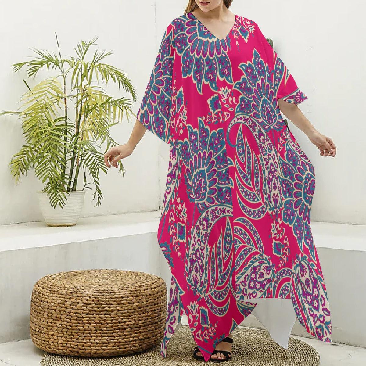 Pink Paisley Club (Kaftan)-Kaftan-Swish Embassy