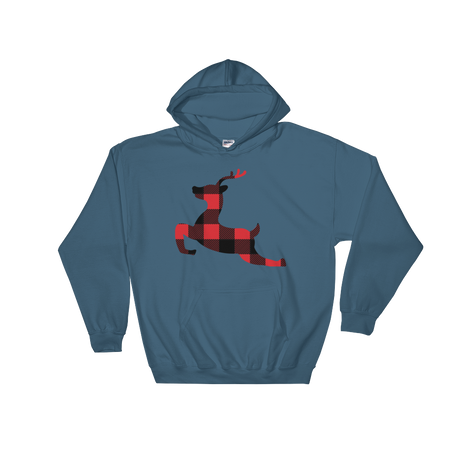 Plaid Reindeer (Hoodie)-Hoodie-Swish Embassy